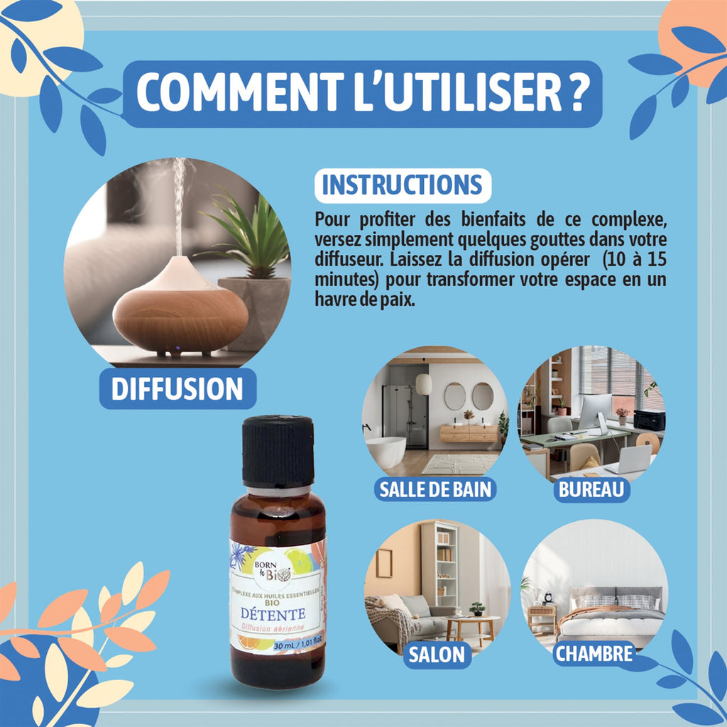 Détente - Complexe aux huiles essentielles Certifiées Bio