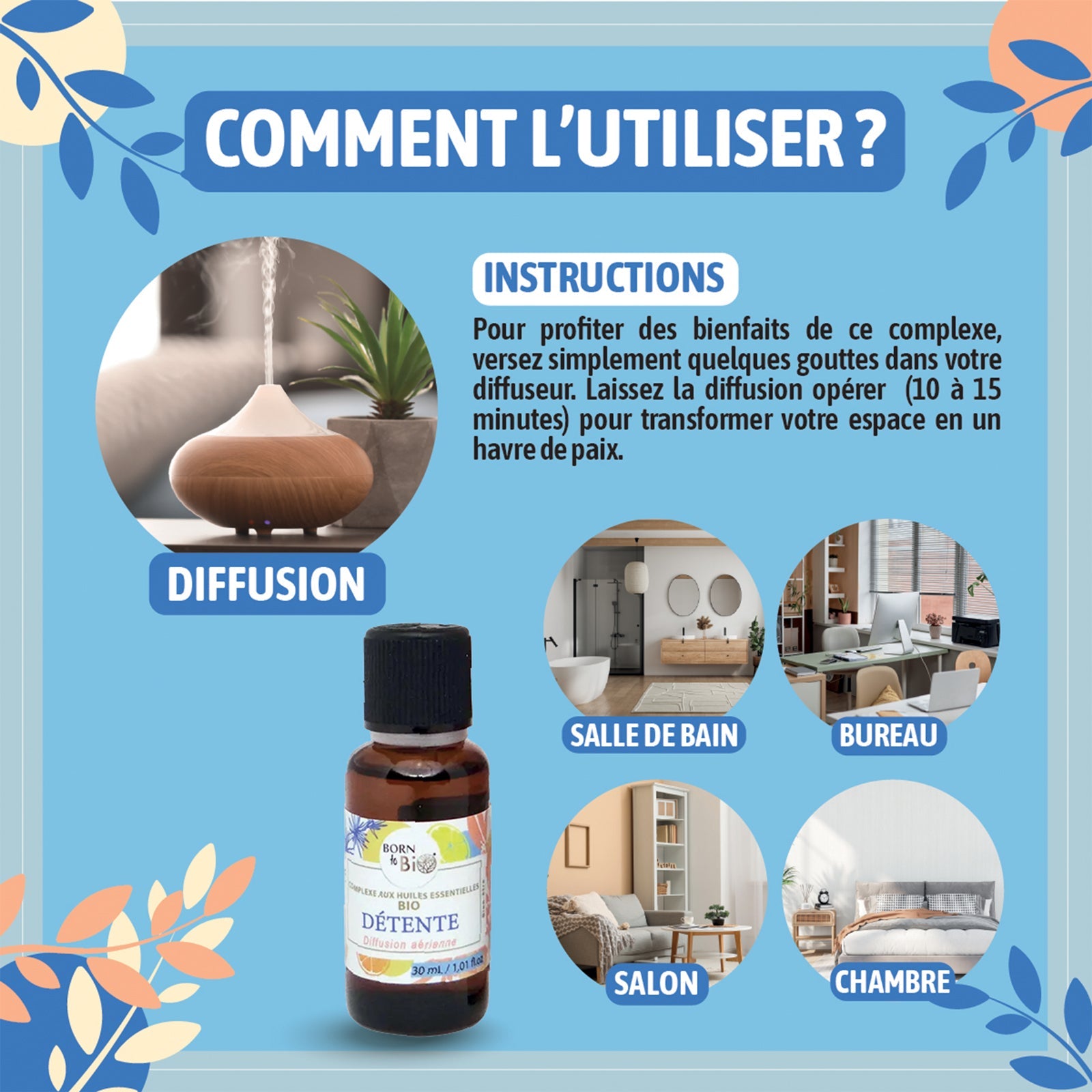 Détente - Complexe aux huiles essentielles Certifiées Bio