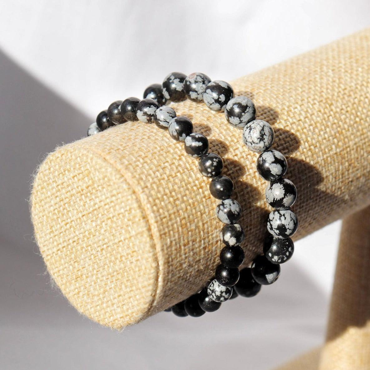 Bracelet en Obsidienne neige